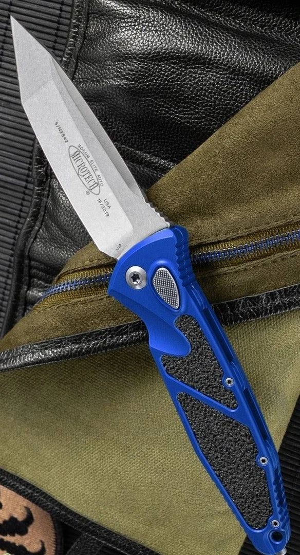 Budget โจ Microtech Socom Elite T/E Auto Knife Blue Handle (Stonewash Blade) 161A-10 BL All Knife Brands ๐ 4 Microtech Socom Elite T/E Auto Knife Blue Handle (Stonewash Blade) 161A-10 BL All Knife Brands