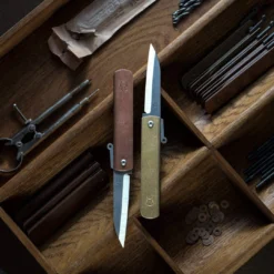 Andersson & Copra Urban Husky Friction Folder Knife Brass (2.9" Stonewash)