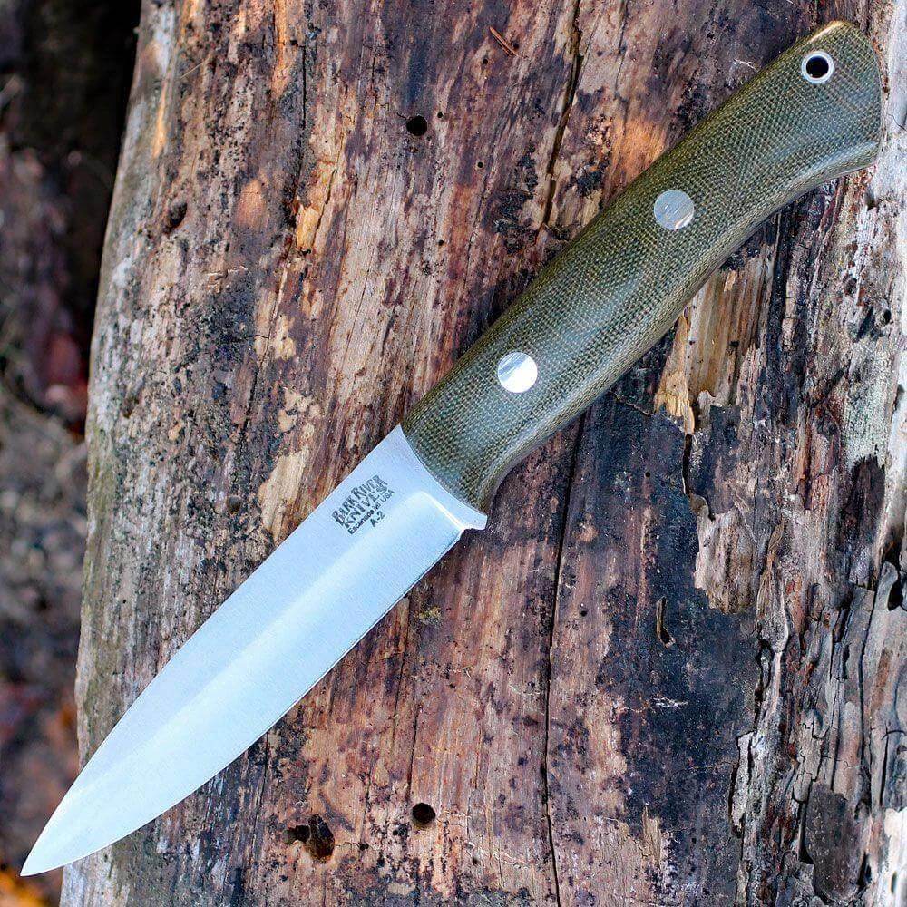 New 😉 Bark River Knives Aurora Fixed 4.75" A2 Knife Green 💯 3 Bark River Knives Aurora Fixed 4.75" A2 Knife Green