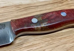 BARK RIVER KNIVES Bark River Mini-Aurora CPM 3V Knife Red & Natural #3 Elder Burl (USA)
