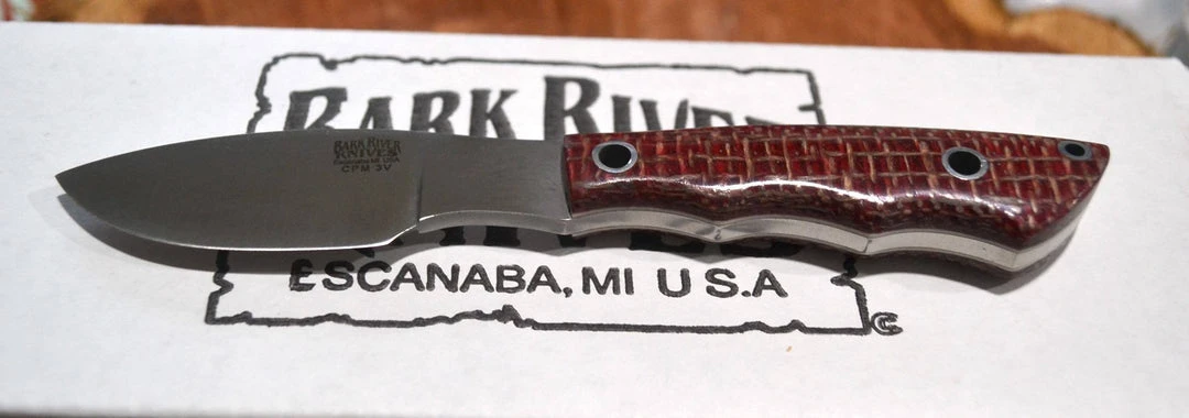 Buy ⭐ BARK RIVER KNIVES Bark River Mini Canadian CPM 3V Knife Micarta W/ White Liners (USA) ✔️ 6 BARK RIVER KNIVES Bark River Mini Canadian CPM 3V Knife Micarta W/ White Liners (USA)