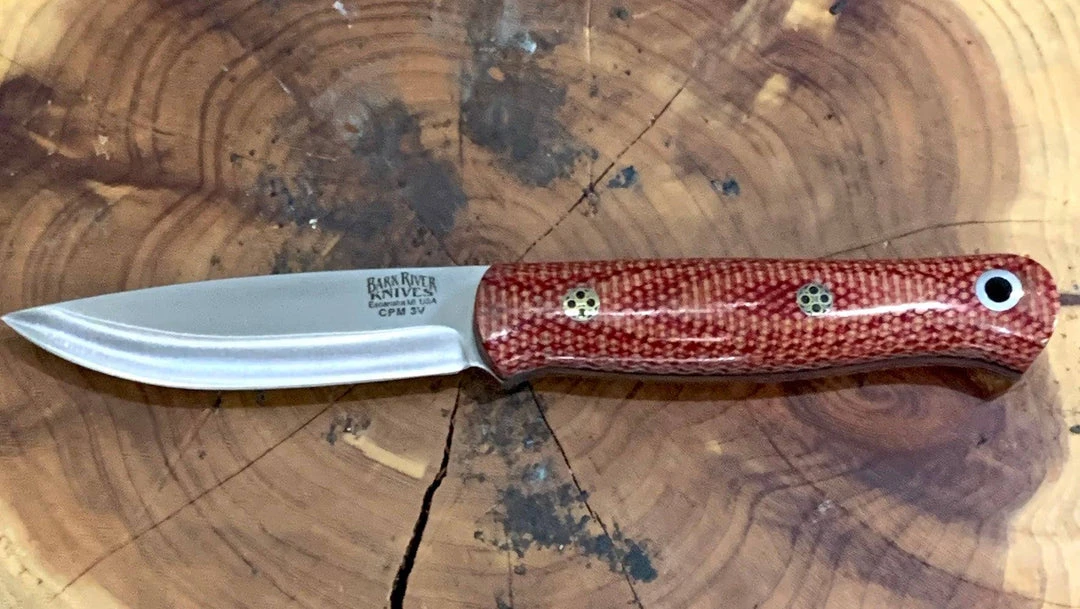 Best Sale 😉 BARK RIVER KNIVES Bark River Ultralite Bushcrafter CPM 3V Firedog Micarta Black Liners Mosaic Pins 🔔 3 BARK RIVER KNIVES Bark River Ultralite Bushcrafter CPM 3V Firedog Micarta Black Liners Mosaic Pins