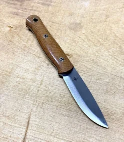 BARK RIVER KNIVES Bark River Ultralite Bushcrafter CPM 3V Natural Micarta - Black Liners - Mosaic Pins