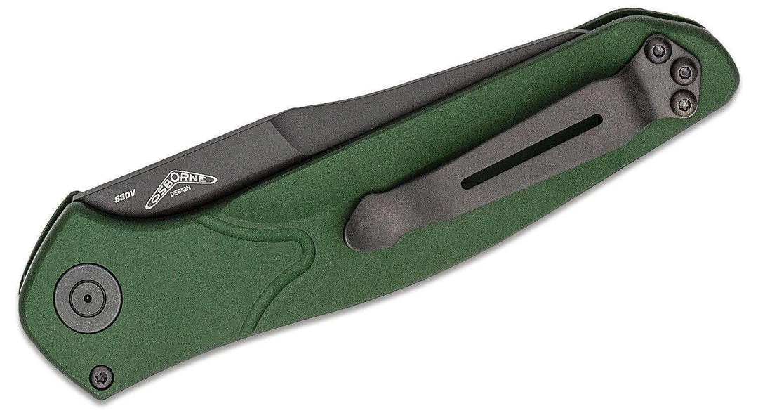Promo ✔️ Benchmade 9400BK Osborne Auto Knife 3.4" S30V Black Plain Blade, Green Handles 💯 5 Benchmade 9400BK Osborne Auto Knife 3.4" S30V Black Plain Blade, Green Handles