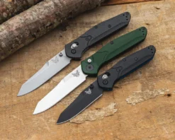 Hot Sale ❤️ Benchmade Osborne 9400 Auto Knife Green Aluminum (3.4" Satin) 👏 15 Benchmade Osborne 9400 Auto Knife Green Aluminum (3.4