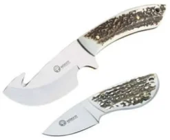 Boker Arbolito Hunter's Combo Caper Gut Hook Knife Stag Handles
