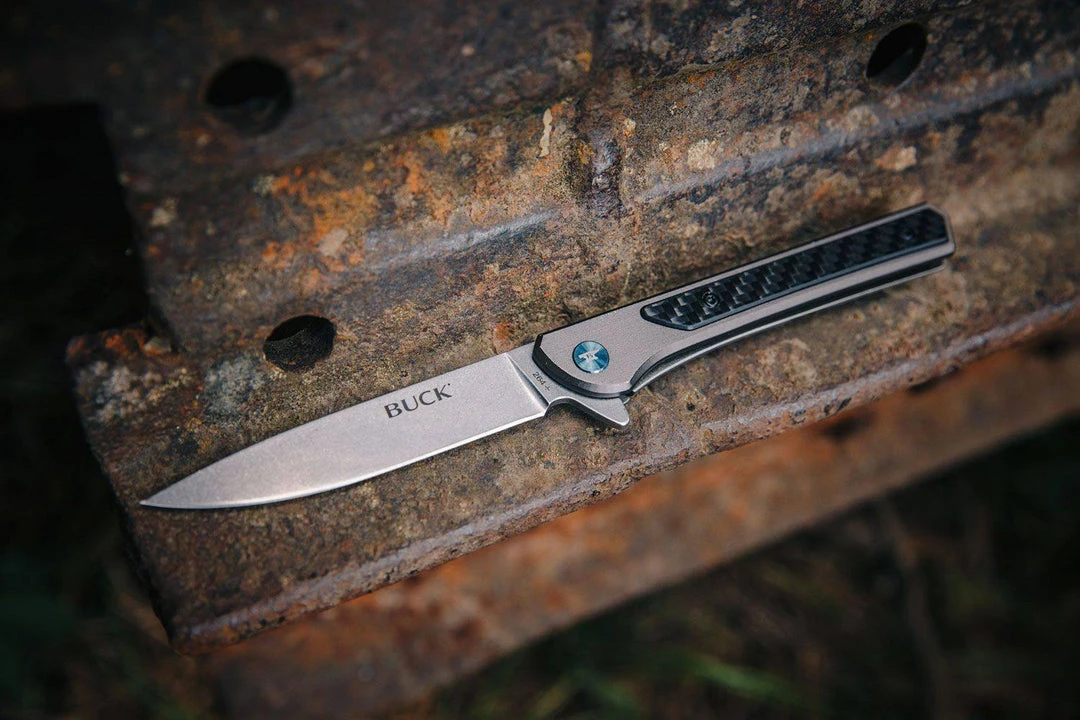 Cheapest 🤩 BUCK KNIVES Buck Cavalier Ball Bearing Flipper Knife 3.6" Stonewashed 0264GYS 🥰 10 BUCK KNIVES Buck Cavalier Ball Bearing Flipper Knife 3.6" Stonewashed 0264GYS