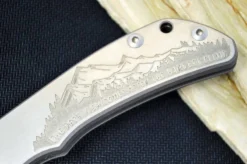 Best Pirce ✨ CHRIS REEVE KNIVES Chris Reeve Custom Impinda Blade Show Knife Titanium “The Climb” 🧨 8 CHRIS REEVE KNIVES Chris Reeve Custom Impinda Blade Show Knife Titanium “The Climb”