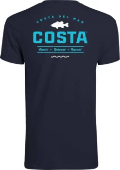Costa Sunglasses Costa Topwater Short Sleeve T Shirt (Navy)