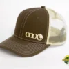 Promo 👏 ENO Trucker Hat Brown W/ Khaki Mesh 💯 1 ENO Trucker Hat Brown W/ Khaki Mesh