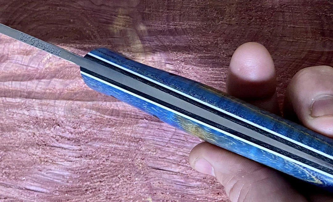 New ๐ Fiddleback Forge Camp Muk Knife W/ Curly Ash Handles ๐ 5 Fiddleback Forge Camp Muk Knife W/ Curly Ash Handles