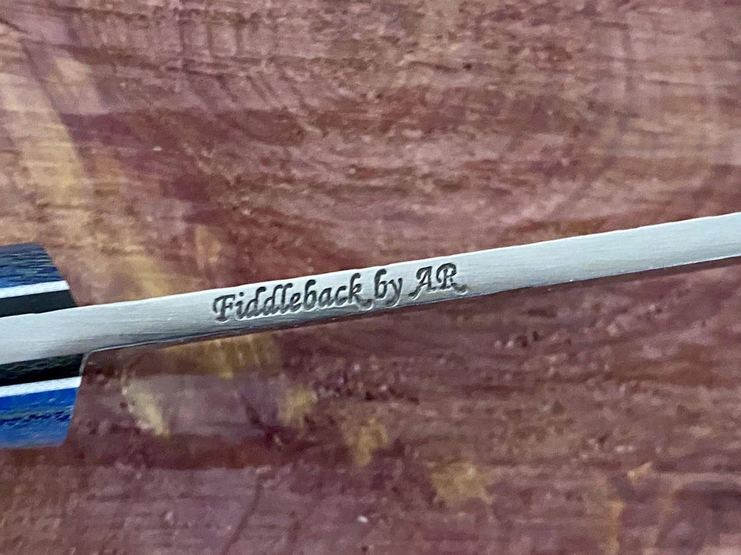 New ๐ Fiddleback Forge Camp Muk Knife W/ Curly Ash Handles ๐ 7 Fiddleback Forge Camp Muk Knife W/ Curly Ash Handles