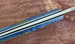 New ๐ Fiddleback Forge Camp Muk Knife W/ Curly Ash Handles ๐ 14 Fiddleback Forge Camp Muk Knife W/ Curly Ash Handles