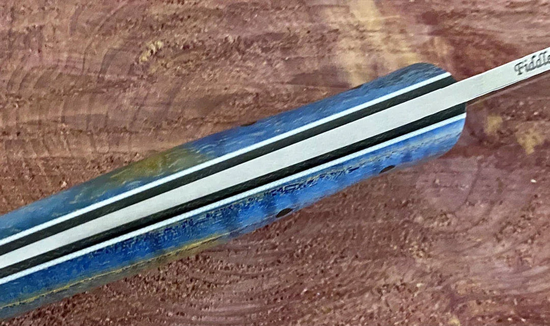 New ๐ Fiddleback Forge Camp Muk Knife W/ Curly Ash Handles ๐ 8 Fiddleback Forge Camp Muk Knife W/ Curly Ash Handles