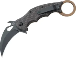 FOX KNIVES Fox FKMD FX-599TIC 01FX122 Folding Karambit 2.55" ELMAX Carbon Fiber/Titanium Handles