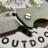 RICK HINDERER All Knife Brands Hinderer Eklipse Harpoon Spanto Knife Working Finish Blue/Translucent Green G10 3.5"