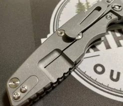 RICK HINDERER All Knife Brands Hinderer Eklipse Harpoon Spanto Knife Working Finish Blue/Translucent Green G10 3.5