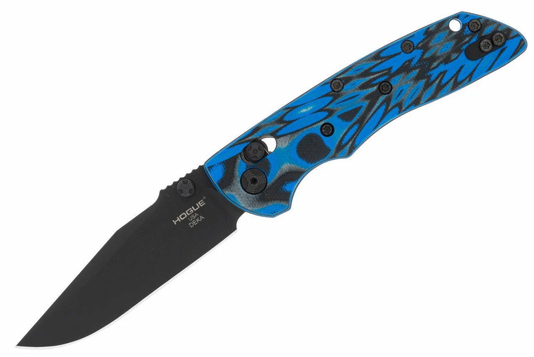 Cheap ❤️ NORTH RIVER OUTDOORS Hogue 24275-EXLMGE Deka Folder 3.25" Clip Point Blade Blue Lava G10 Frame 💯 3 NORTH RIVER OUTDOORS Hogue 24275-EXLMGE Deka Folder 3.25" Clip Point Blade Blue Lava G10 Frame