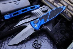 Microtech Socom Elite T/E Auto Knife Blue Handle (Stonewash Blade) 161A-10 BL All Knife Brands