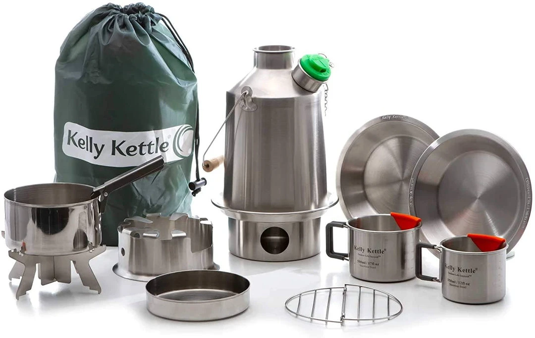 New 🎉 Kelly Kettle Scout Kit 41 Oz Stainless Camp Kettle W/ Stove For Fishing, Hunting, Hiking 🎉 3 Kelly Kettle Scout Kit 41 Oz Stainless Camp Kettle W/ Stove For Fishing, Hunting, Hiking