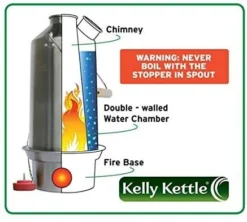 New 🎉 Kelly Kettle Scout Kit 41 Oz Stainless Camp Kettle W/ Stove For Fishing, Hunting, Hiking 🎉 9 Kelly Kettle Scout Kit 41 Oz Stainless Camp Kettle W/ Stove For Fishing, Hunting, Hiking