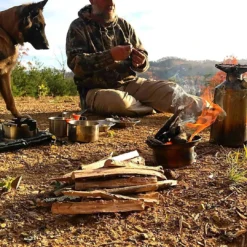 Water Filtration Kelly Kettle Ultimate Base Camp Kit 54 Oz Large Stainless Camp Kettle W/ Stove For Fishing, Hunting, Hiking