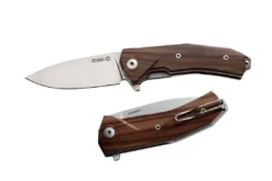 LionSteel KUR Flipper Knife - Santos Wood Handles (Italy)