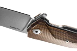 LionSteel KUR Flipper Knife - Santos Wood Handles (Italy)