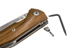 LionSteel KUR Flipper Knife - Santos Wood Handles (Italy)