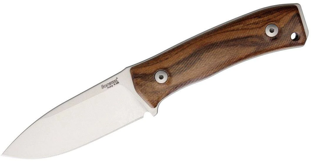Outlet ๐ LionSteel Knives LionSteel M4 ST Bushcraft Fixed 3.74" Satin M390 Blade, Santos Wood ๐ฅ 3 LionSteel Knives LionSteel M4 ST Bushcraft Fixed 3.74" Satin M390 Blade, Santos Wood