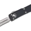 Microtech 122-11 Ultratech D/E - Black Handle - Stonewash Blade - Partially Serrated