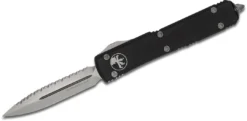 Microtech 122-12 Ultratech Auto Stonewashed Plain/Full Serrated D/E