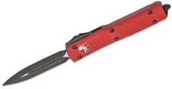 All Knife Brands Microtech 122-1RD Ultratech Auto OTF Knife 3.46" Double Edge Red Handle