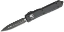 Microtech 122-1T Ultratech D/E - Black Handle - Black Blade