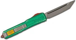 All Knife Brands Microtech 123-10BH Special Bounty Hunter Ultratech Auto OTF Knife 3.46" Tanto, Green Apocalyptic Aluminum Handle