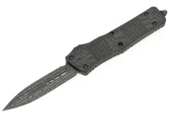 Microtech 142-16CFS Combat Troodon D/E Carbon Fiber Damascus All Knife Brands