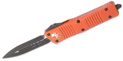 All Knife Brands Microtech 142-1OR Combat Troodon Auto OTF 3.75" Black D/E Orange Handles