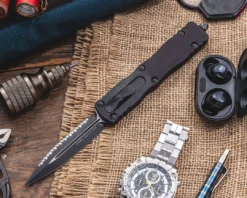 All Knife Brands Microtech 227-3T Dirac Delta Auto OTF Knife 3.79