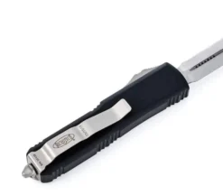 Microtech 232-12 UTX-85 D/E Black Handle Full Serrations Blade