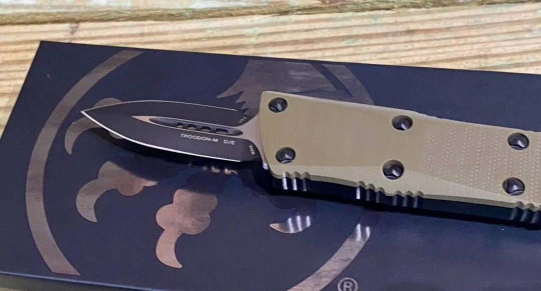 Promo ๐ Microtech 238-1GTODS Troodon Mini 1.99" D/E SS OD GREEN G10 OTF Auto Knife ๐ฏ 8 Microtech 238-1GTODS Troodon Mini 1.99" D/E SS OD GREEN G10 OTF Auto Knife