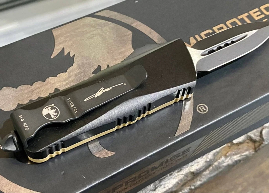 Promo 🌟 All Knife Brands Microtech 238-1GTTAS Troodon Mini 1.99" D/E SS Tan G10 OTF Auto Knife 🎁 5 All Knife Brands Microtech 238-1GTTAS Troodon Mini 1.99" D/E SS Tan G10 OTF Auto Knife
