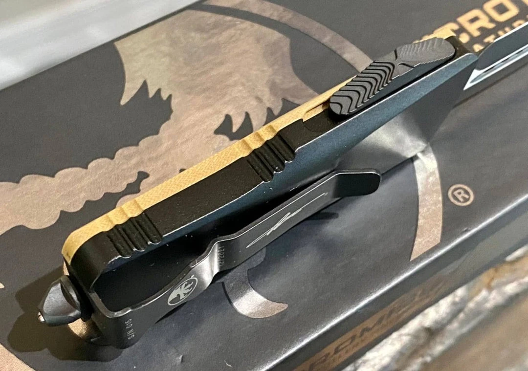 Promo 🌟 All Knife Brands Microtech 238-1GTTAS Troodon Mini 1.99" D/E SS Tan G10 OTF Auto Knife 🎁 6 All Knife Brands Microtech 238-1GTTAS Troodon Mini 1.99" D/E SS Tan G10 OTF Auto Knife