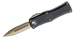 Microtech 702-15 Hera OTF Auto Knife 3.125" Bronze Full Serrated D/E All Knife Brands