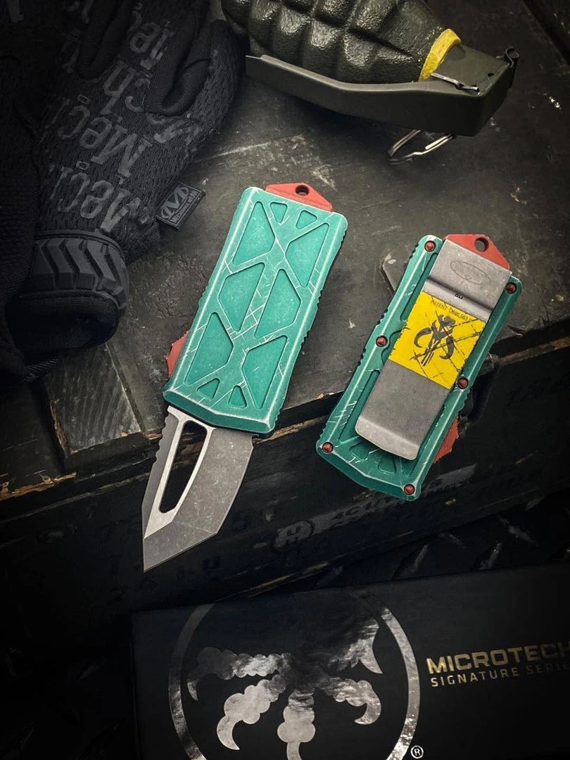 Best deal 😍 Microtech Exocet Bounty Hunter OTF AUTO Knife 1.98" Apocalyptic Tanto Blade, Green Apoc 👍 6 Microtech Exocet Bounty Hunter OTF AUTO Knife 1.98" Apocalyptic Tanto Blade, Green Apoc