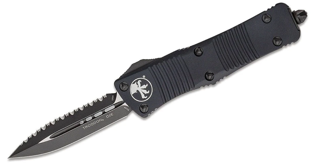 Flash Sale 🛒 Microtech Troodon Tactical Auto OTF Knife Black Plain/Serrated D/E Blade All Knife Brands 🔔 3 Microtech Troodon Tactical Auto OTF Knife Black Plain/Serrated D/E Blade All Knife Brands
