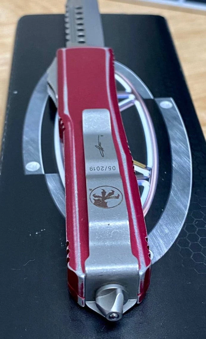 Best Sale ✨ All Knife Brands Microtech Ultratech Hellhound Signature 119-10 - Distressed Red Knife ❤️ 4 All Knife Brands Microtech Ultratech Hellhound Signature 119-10 - Distressed Red Knife