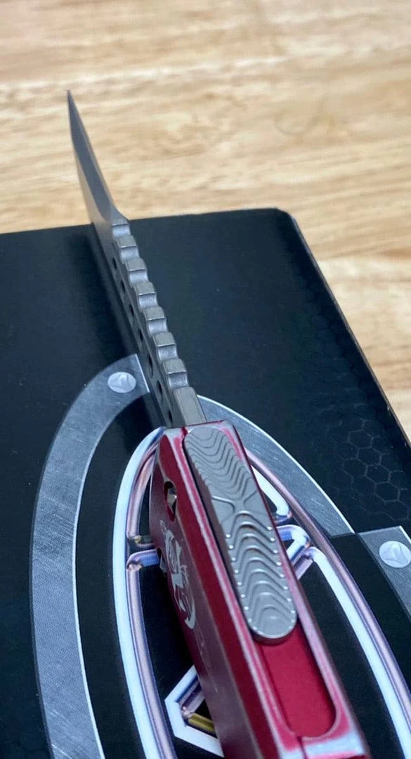 Best Sale ✨ All Knife Brands Microtech Ultratech Hellhound Signature 119-10 - Distressed Red Knife ❤️ 7 All Knife Brands Microtech Ultratech Hellhound Signature 119-10 - Distressed Red Knife