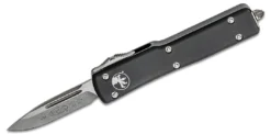 Microtech UTX-70 Mini AUTO OTF Knife 1.9" S/E Stonewashed, Black