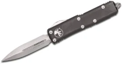 Microtech UTX-85 OTF Knife 3" Apoc D/E, Black Handles 232-10AP All Knife Brands