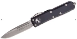 Microtech UTX-85 S/E Black Handle Stonewashed Blade 231-10